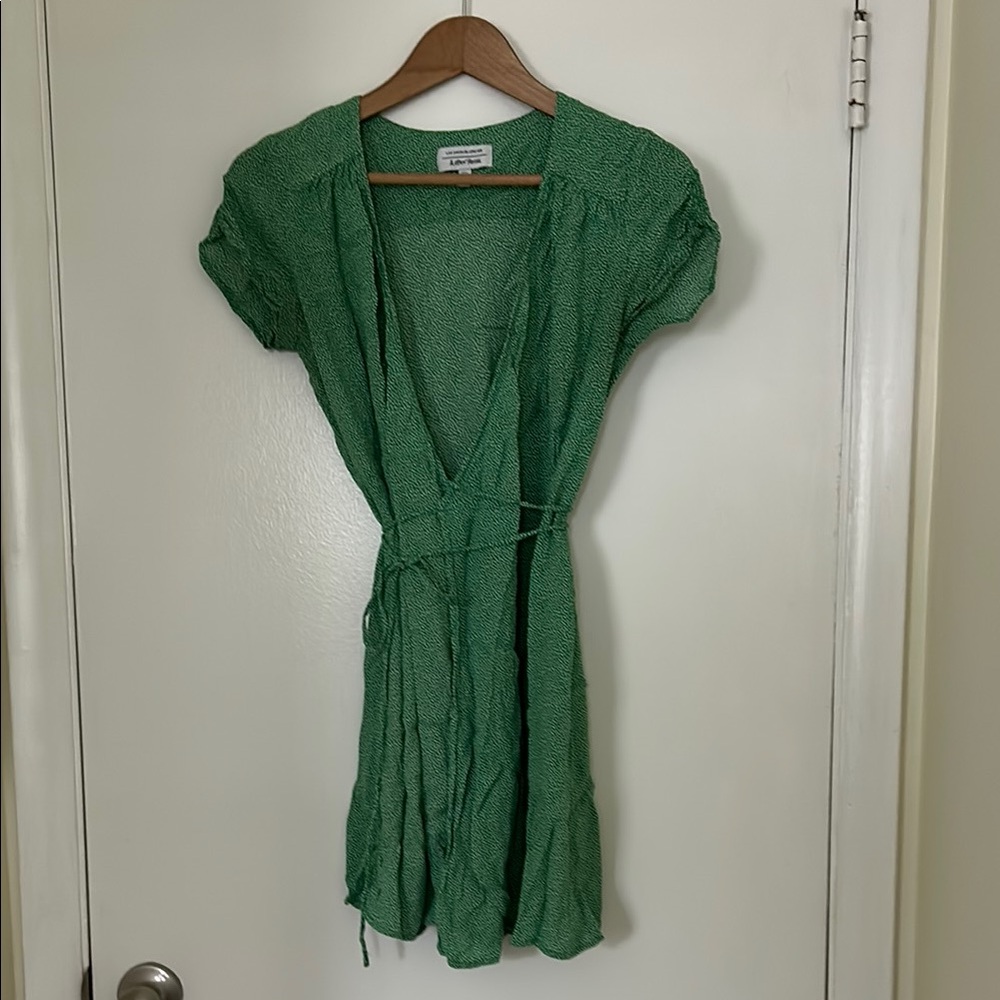 & Other Stories Green Wrap sundress Dress